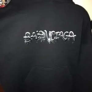 Balenciaga | Sweaters | Balenciaga Slime Logo Wide Fit Hoodie